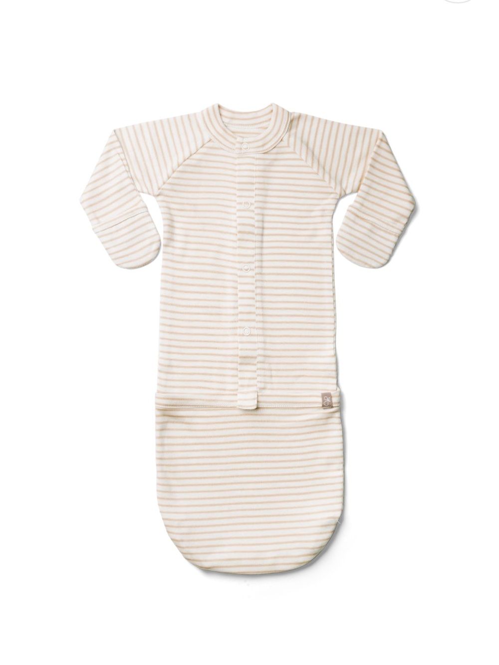 Goumi Kids Organic Convertible Sleeper Gown, 0-3M